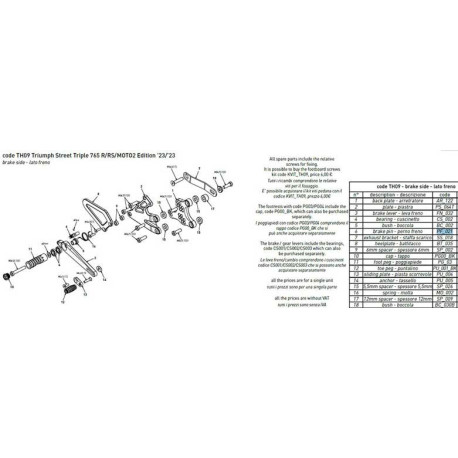 INSERT COTE FREIN BONAMICI RACING PIECE DETACHEE