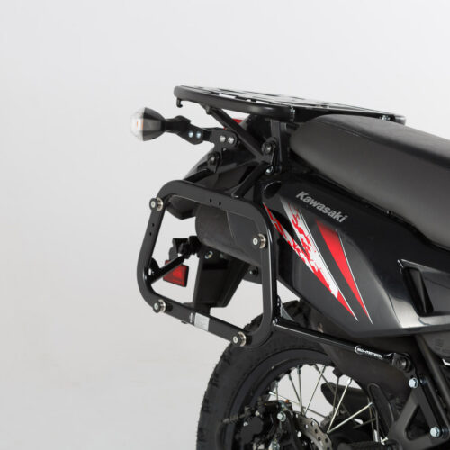 Supports valises EVO Noir. Renforcé. Kawasaki KLR650 (08-18).