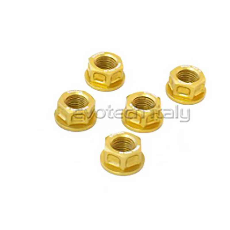 KIT 5 ECROUS DE COURONNE M10X1