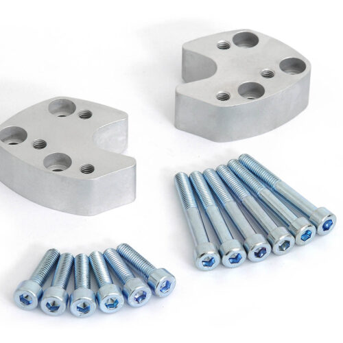 Réhausseur de guidon Ø 22 mm. h=27 mm. Gris. Yamaha FJR 1300 (00-05).