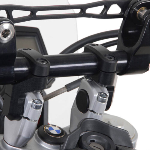 Réhausseur de guidon réglable Ø 28 mm Ø 28 mm. Pontet de guidon variable..