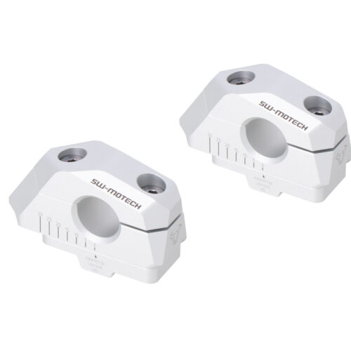 Rehausseur de guidon avec déport réglable Ø 22 Gris anodisé. BMW F 750 GS (17-) / F 800 GS (23-).