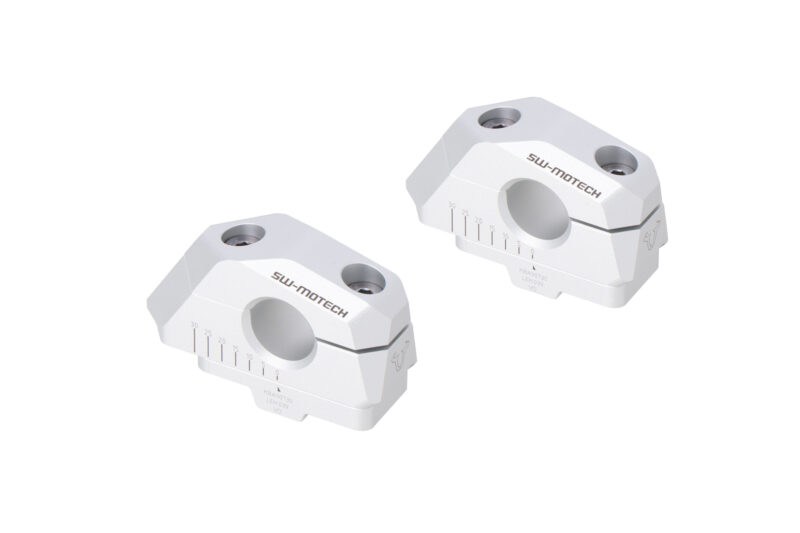 Rehausseur de guidon avec déport réglable Ø 22 Gris anodisé. BMW F 750 GS (17-) / F 800 GS (23-).