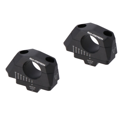 Réhausseur de guidon avec déport réglable pour Ø32 H=32mm. Recul de 5/10/15/20/25/30 mm.