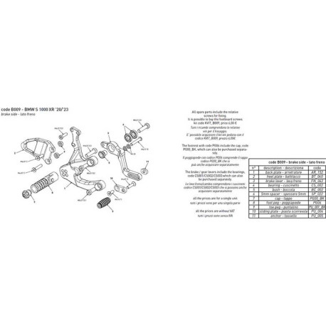 LEVIER DE FREIN BONAMICI RACING PIECE DETACHEE
