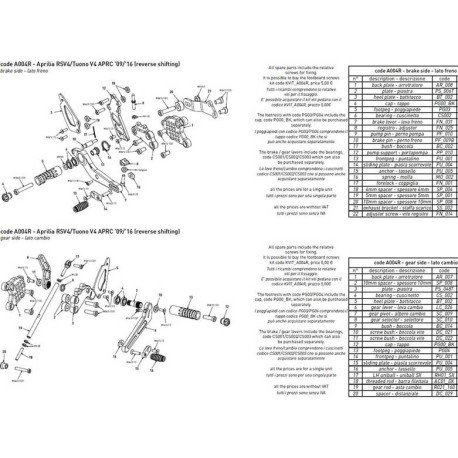 LEVIER DE SELECTEUR DE RECHANGE BONAMICI