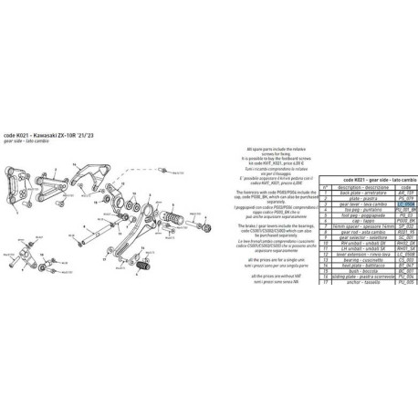 LEVIER DE VITESSE BONAMICI RACING PIECE DETACHEE