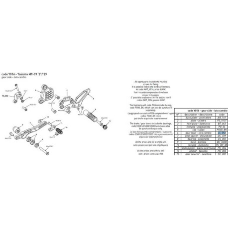 LEVIER DE VITESSE BONAMICI RACING PIECE DETACHEE