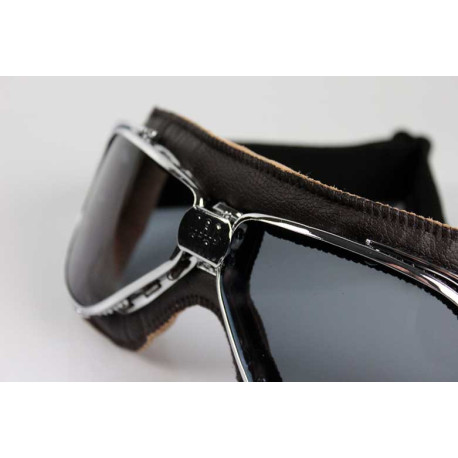 LUNETTES NANNINI BIKER CHROME - MARRON ECRAN GRIS ANTIBUEE