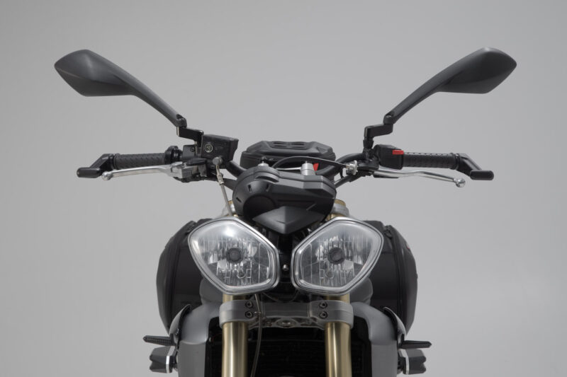 Protège-leviers Noir. Triumph Street Triple 675.