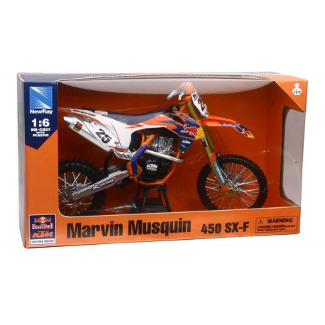 MINIATURE MOTO KTM 450 SXF MUSQUIN 1/6
