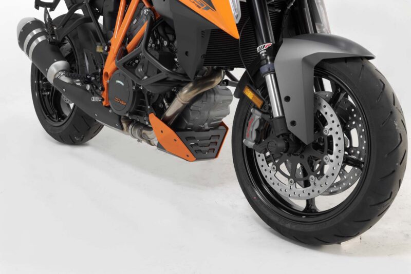 Sabot moteur urbain Orange/Noir. KTM 1290 Super Duke R / GT.