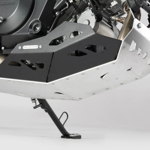 Sabot moteur Noir/Gris. Pour V-Strom 1000 avec crashbar.