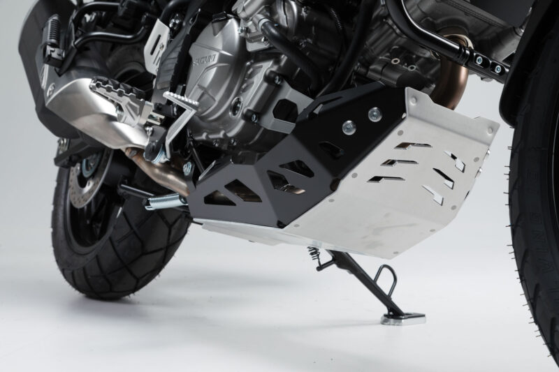 Sabot moteur Noir/Gris. Suzuki DL650 (11-) / XT (15-).