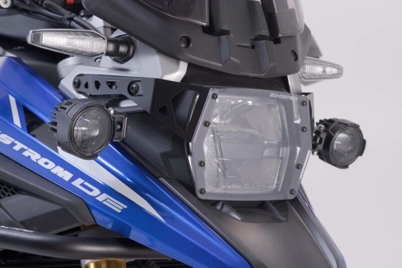 Support pour feux additionnels Noir. Suzuki V-Strom 1050 (19-).