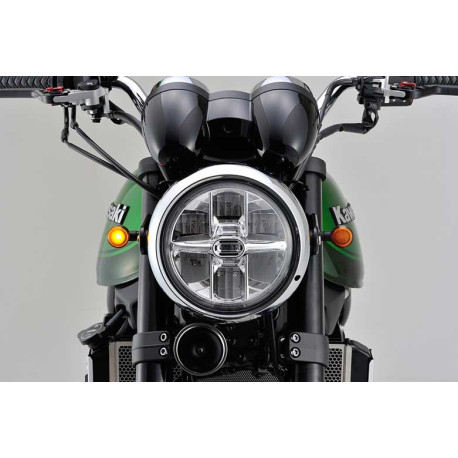 PAIRE DE CLIGNOTANT D-LIGHT SOL NOIR VERRE ORANGE