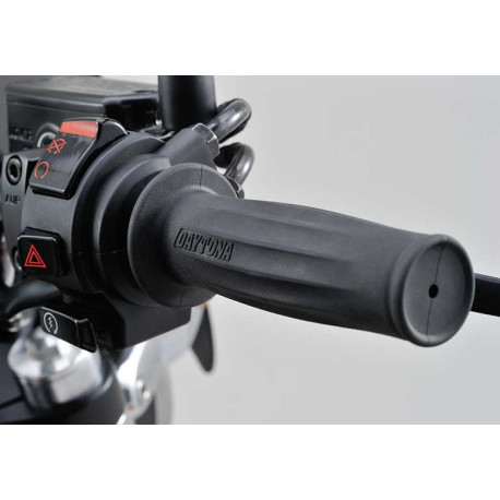PAIRE DE POIGNEES DAYTONA GRIPPYGRIP NOIRES 25.4MM