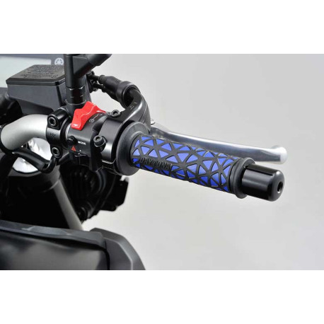 PAIRE POIGNEESGGD-CELL 22MM BLEU,125MM,PERCEES