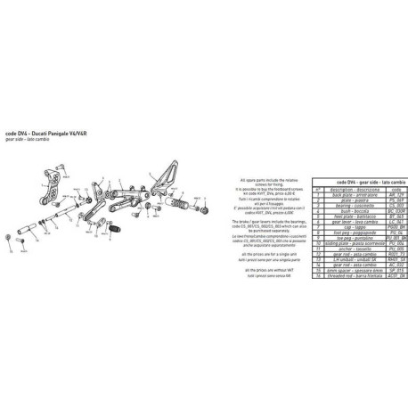 PARE TALON COMMANDES RECULEES BONAMICI PIECE DETACHEE