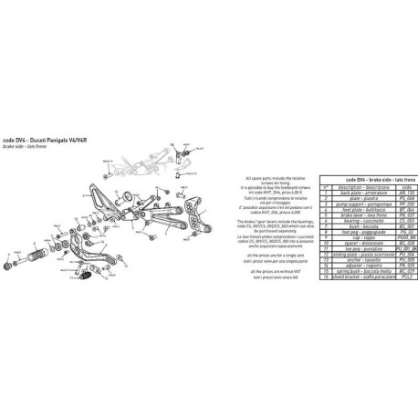 PARE TALON COMMANDES RECULEES BONAMICI PIECE DETACHEE