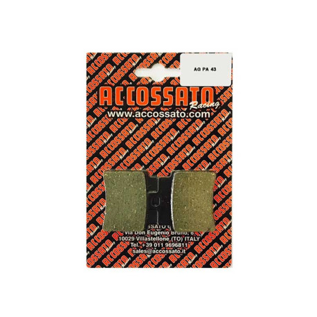Plaquette De Frein avant (ou arrière suivant modèle) Accossato AGPA43 (dimension
