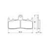 Plaquette De Frein avant (ou arrière suivant modèle) Accossato AGPA56 (dimension
