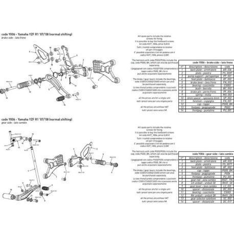 PLATINE COTE CADRE BONAMICI RACING PIECE DÉTACHÉE
