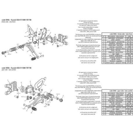 PLATINE COTE CADRE BONAMICI RACING PIECE DÉTACHÉE