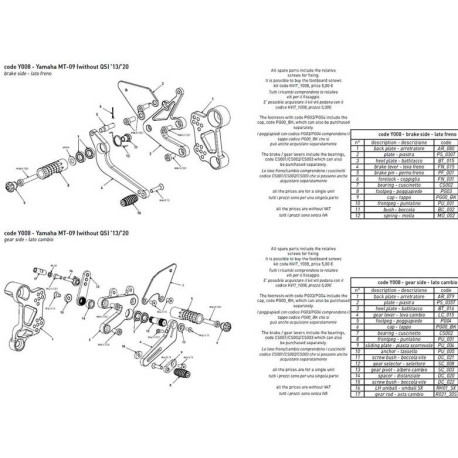 PLATINE COTE CADRE BONAMICI RACING PIECE DÉTACHÉE