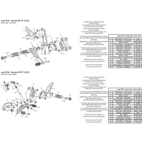PLATINE COTE CADRE BONAMICI RACING PIECE DÉTACHÉE