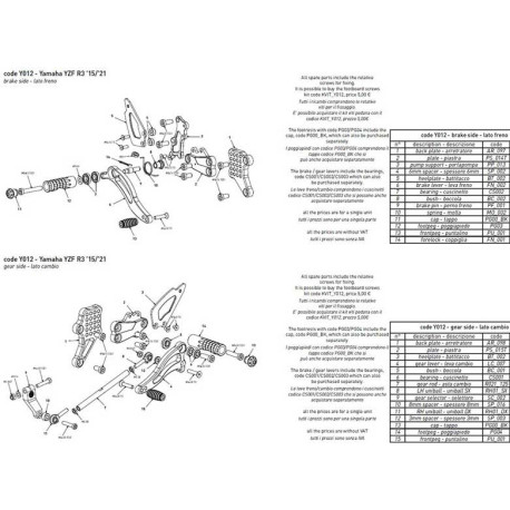 PLATINE COTE CADRE BONAMICI RACING PIECE DÉTACHÉE