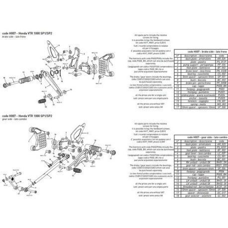 PLATINE COTE CADRE BONAMICI RACING PIECE DÉTACHÉE