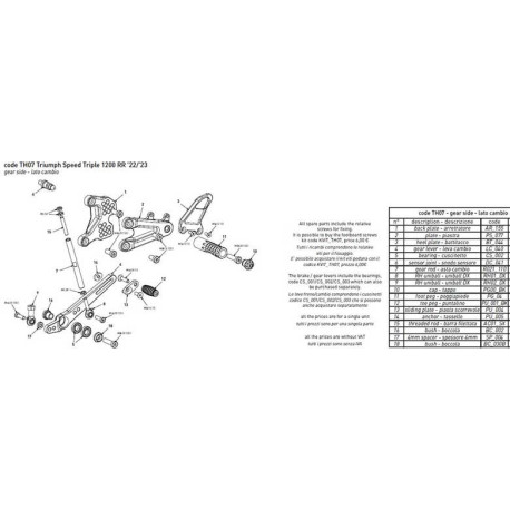 PLATINE COTE CADRE BONAMICI RACING PIECE DÉTACHÉE