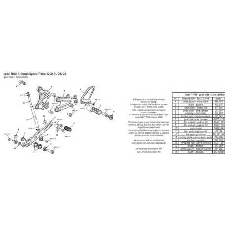 PLATINE COTE CADRE BONAMICI RACING PIECE DÉTACHÉE