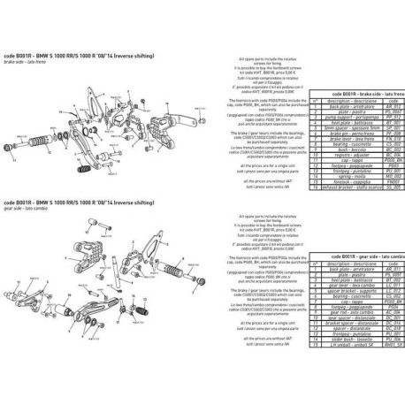 PLATINE INTERMEDIAIRE COMMANDE RECULEE BONAMICI RACING PIECE DETACHEE