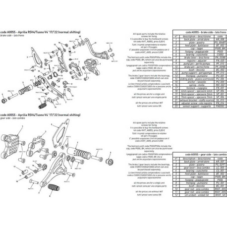 PLATINE INTERMEDIAIRE COMMANDE RECULEE BONAMICI RACING PIECE DETACHEE