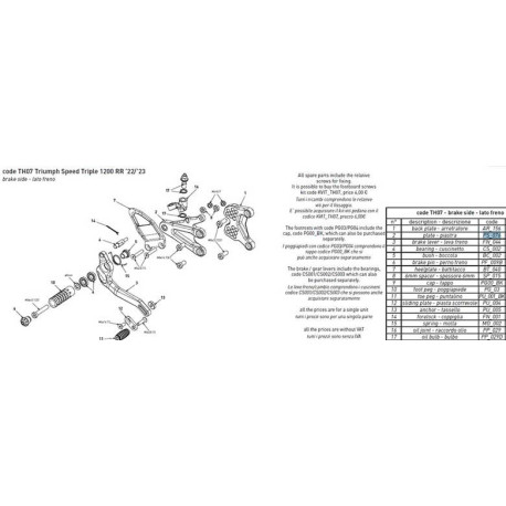 PLATINE INTERMEDIAIRE COMMANDE RECULEE BONAMICI RACING PIECE DETACHEE