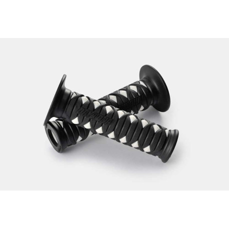 POIGNEES DAYTONA KATANA BLANCHES 22MM