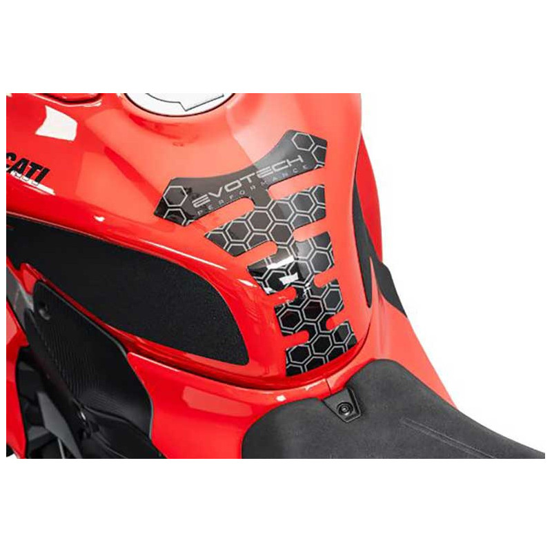 PROTECTION AUTOCOLLANTE POUR RÉSERVOIR DE MOTO EP - MOTIF HEXAGONAL GRIS FONCE