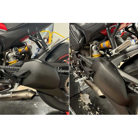 PROTECTION DE BRAS OSCILLANT CARBONE MAT CNC RACING Streetfighter V4