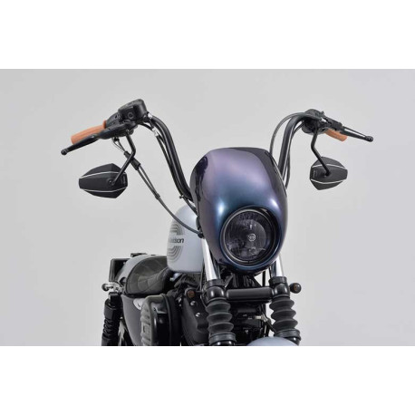 RETROVISEUR DAYTONA TYPE 7-K ROD DROIT, ALU.NOIR , vendu à l'unité homologué CEE