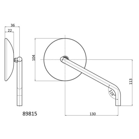 RETROVISEUR DAYTONA TYPE 9 MARU1 ROD ABS ET ALUMINIUM, vendu par paire homologué