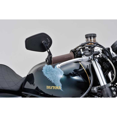 RETROVISEUR HOMOLOGUE DAYTONA 15 VF1 BRAS COURT ALUMINIUM