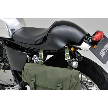 SACOCHE LATERALE MOTO VINTAGE KAKI ETANCHE DAYTONA 8L