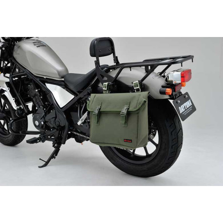 SACOCHE LATERALE MOTO VINTAGE KAKI ETANCHE DAYTONA 8L