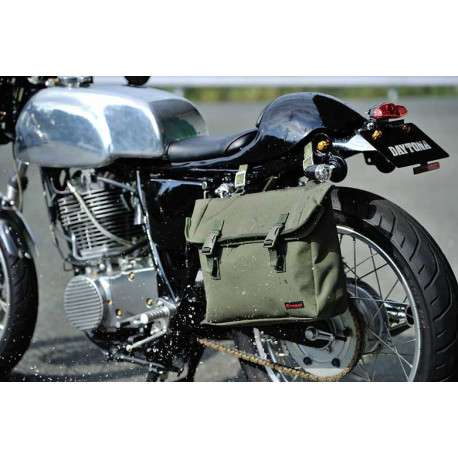SACOCHE LATERALE MOTO VINTAGE KAKI ETANCHE DAYTONA 8L