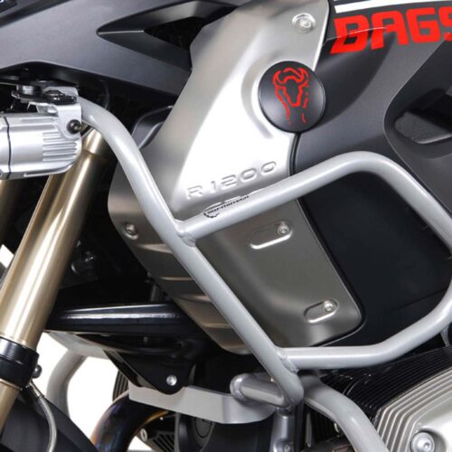 Crashbar haut Gris. BMW R1200GS (08-12). Pour crashbars.