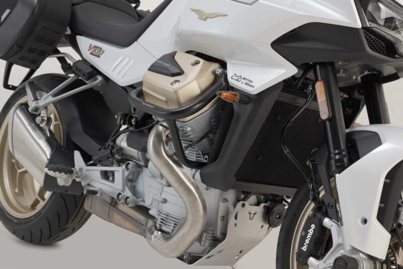 Crashbar Noir. Moto Guzzi V100 Mandello/S, Stelvio.