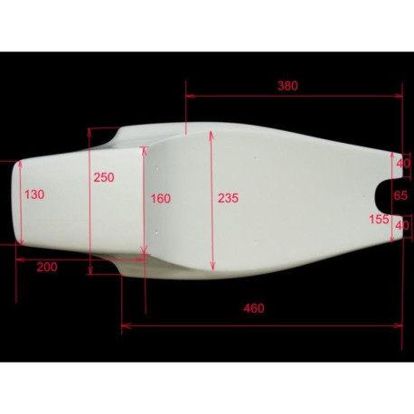 SELLE FIBRE DE VERRE DIRT TRACK REPLICA