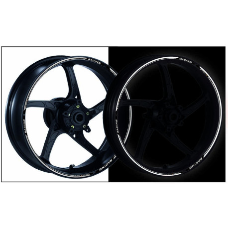 Stickers de jantes rétro-réfléchissants 17 pouces BLANC